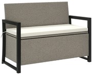 Outsunny Bancă de Grădină cu Spațiu de Depozitare, 117x60x86 cm, Alb Crem | Aosom Romania