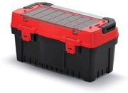 Cutie pentru scule cu maner din aluminiu 54,8 x 27,4 x 28,6 cm, cutii, rosu