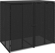 vidaXL Cutie pentru gunoi 2 pcs Negru 65 x 80 x 115 cm Polietilenă