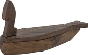 Cutie de depozitare cu capac din lemn reciclat maro, 25x5x9 cm, „Hamida”