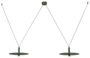 Lustra LED decorativa design modern Kurt 2L verde