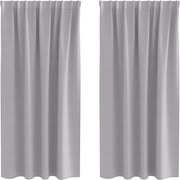 vidaXL Perdele Opaque cu Inel 2 pcs Gri Metalic 175 x 140 cm Poliester
