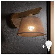 Aplică LED Brilagi ANTHONY 1xE14/40W/230V stejar nuc/maro