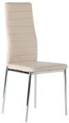 Scaun dining AM Sicily, piele ecologica N-17, crem