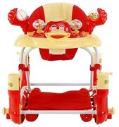 Premergator cu sistem de balansare Baby Care™ H914, cu melodii, functie balansoar,Ratusca, Rosu