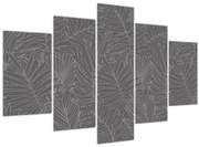 Tablou - Frunze de palmier gri (150x105 cm)