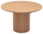 Masă de dining rotundă extensibilă cu aspect de lemn de stejar ø 115 cm Malaga – Bonami Selection