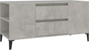 vidaXL Comodă TV, gri beton, 102x44,5x50 cm, lemn prelucrat