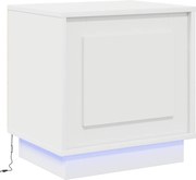 vidaXL Dulap de noapte Alb 44 x 34,5 x 45 cm Lemn compozit