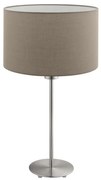 Lampă de masă Eglo TUNJA 1xE27/60W/230V 38,5 cm crom mat/taupe