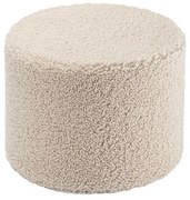 Puf de copii maro deschis cu tapițerie din țesătură bouclé – Wigiwama