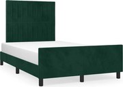 vidaXL Cadru de pat fără saltea, verde închis, 120x200 cm, catifea