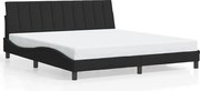 vidaXL Cadru de pat fără saltea, Hanko, negru, 180x200 cm, catifea