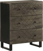 vidaXL Bufetă neagră 60x33x75 cm lemn masiv de mango