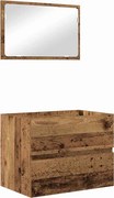 vidaXL Set de mobilier pentru baie cu sertar 2 pcs Lemn Vechi