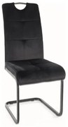 Scaun Axo velvet negru Blu19