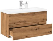 vidaXL Dulap pentru chiuvetă lavoar încorporat, stejar artizanal