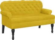 vidaXL Banchetă cu spătar, galben, 119,5x64,5x75 cm, catifea