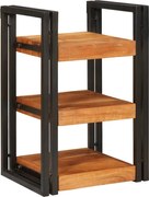 vidaXL Noptieră Maro și negru 38 x 33 x 58 cm Lemn Solid de Acacia