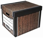 Container de dosar Fellowes Bankers Box Woodgrain 2 buc/pachet, maro