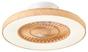 Ventilator de tavan cu efect de lemn și efect de stele 60 cm, inclusiv LED reglabil cu telecomandă - Climo