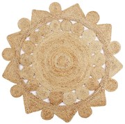 vidaXL Covor manual din iută împletită, 150 cm