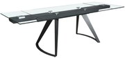 Masa extensibila deosebita design LUX Black Steel 180-270x100cm
