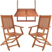 Deuba Set balcon din lemn - salcam