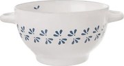 Orion Bol de supă din ceramică ALBASTRU CU IMPRIMEU, 0,75 L