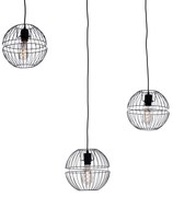 Lampă modernă cu pandantiv neagră cu 3 lumini - Sphaera