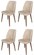 Set de scaune de sufragerie Dallas Beige and Brown, 4 buc., 4 buc