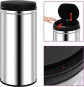 vidaXL Coș de gunoi automat cu senzor, 80 L, oțel inoxidabil