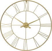 Ceas de perete în stil industrial ARATIO, Ø 70 cm, auriu