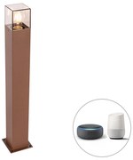 Lampă de exterior cu stativ inteligent maro ruginit 70 cm inclusiv Wifi P45 - Denmark