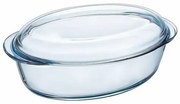 Vas de copt din sticlă Pyrex cu capac, 4,1 l