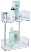 Raft baie cu 2 niveluri QUADRO, Transparent, 32,5x25,5x14 cm, WENKO