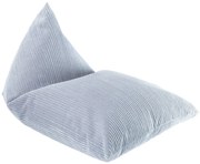 Fotoliu puf pentru copii albastru cu tapițerie din catifea reiată Big Lounger – Wigiwama