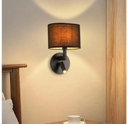 Brilagi - Lampă LED de perete DAYA 1xE14/40W/230V + LED/3W negru