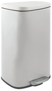 Coș de gunoi alb mat cu pedală din oțel 50 l Akira – Spirella