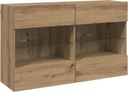 vidaXL Dulap TV de perete Stejar Artizanal 98,5 x 30 x 60,5 cm