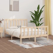 vidaXL Cadru de pat, 140x190 cm, lemn masiv
