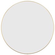 Oglinda de perete rotunda, auriu, Ø 60 cm