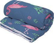 Pilota Alcam Pink Flamingo microfibra matlasata, 140x200 cm, 250g/mp