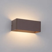 Brilagi - Aplică de perete LED DONNANI, 7W, 230V, 20 cm, maro, IP44