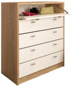 Pantofar 5 compartimente, stejar sonoma/alb, VIVAT NEW TYP 4