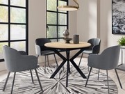 Masă sufragerie extensibilă Ulnasia 100 (Negru + Stejar craft auriu) (pentru 2-4 persoane). 1105408