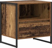 vidaXL Noptieră cu sertar Lemn Vechi 50 x 39,5 x 50 cm Lemn compozit