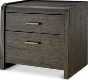 Noptiera design LUX, Furnir de stejar Mocha, Joane