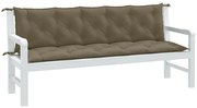 vidaXL Pernă bancă de grădină, 2 buc. melanj taupe, 180x50x7 cm textil