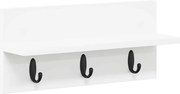 vidaXL Răcător de paltoane montat pe perete Alb 40 x 10,5 x 18 cm